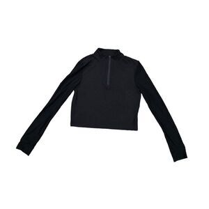 7. Feathers Boutique Long Sleeve Cropped Zip Up Top Medium